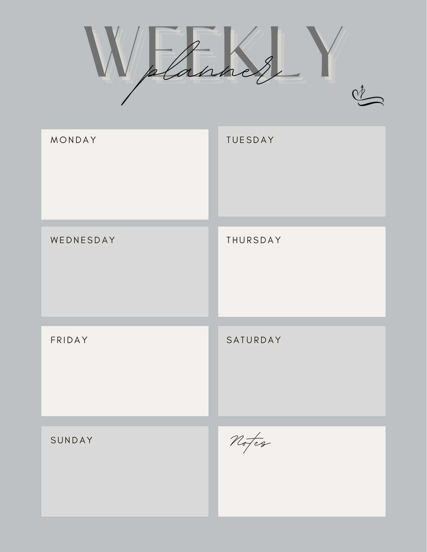 Minimal Weekly Planner